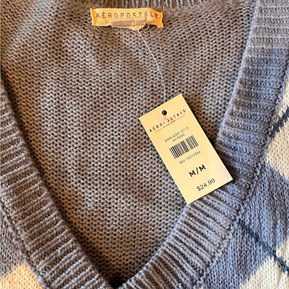 Blue notes blue plaid sweater vest - Picture 2 of 2